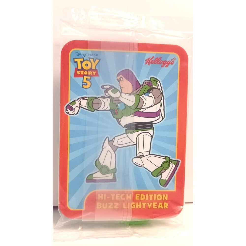 Kelloggs Toy Story 5 Cereal Premium Buzz Lightyear Card & Green Spoon Toy Sealed